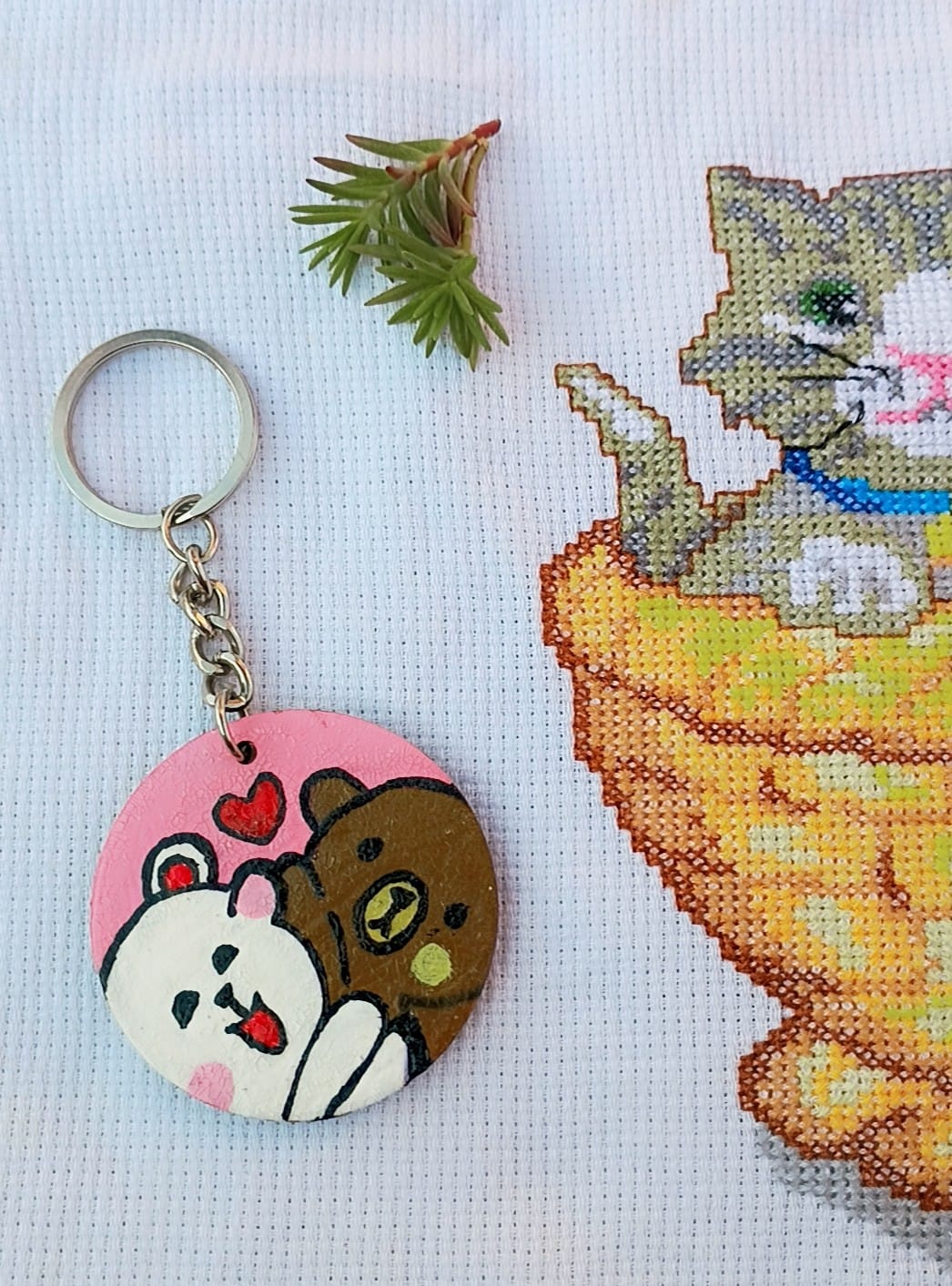 Cute Teddy Love Wooden Keychain β Couple & Friendship Keyring | AVF Fashion Wear