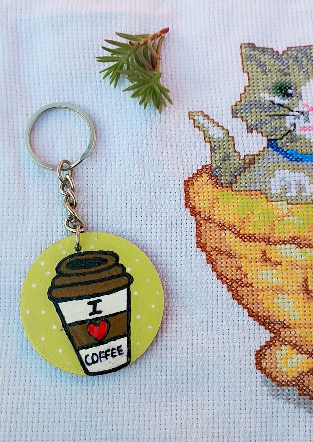 “I Love Coffee” Wooden Keychain – Cute Coffee Cup Keyring | AVF Fashion Wear