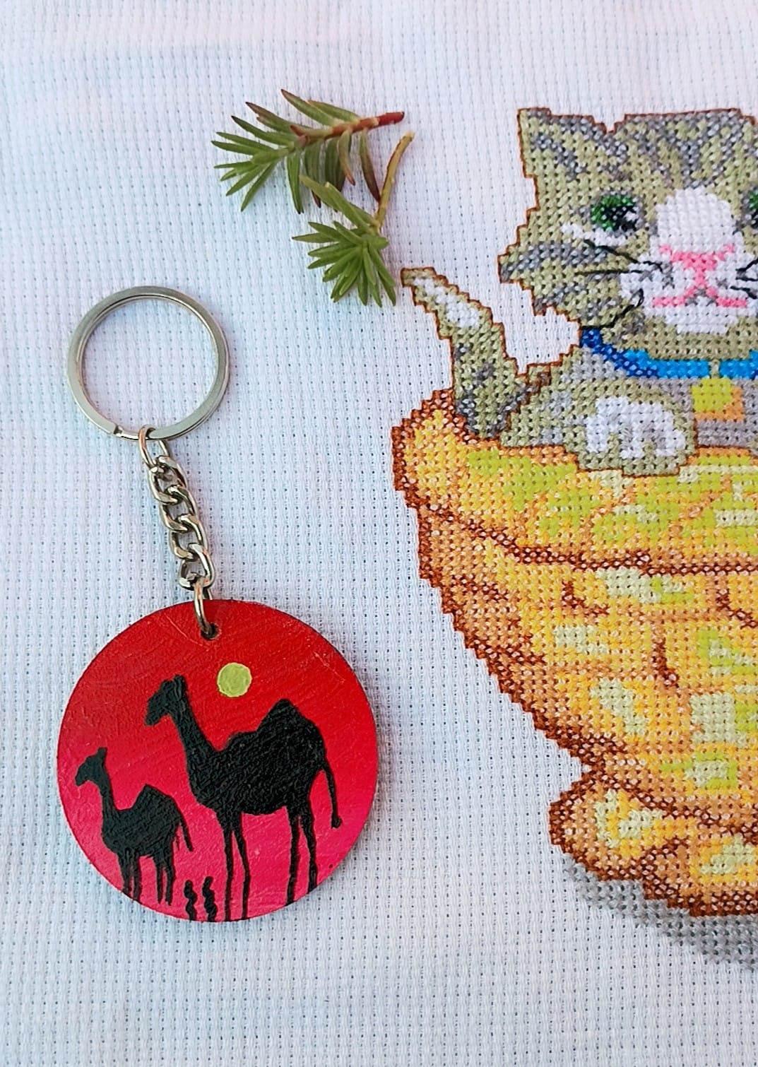Desert Camel Wooden Keychain β Traditional Travel Theme Keyring | AVF Fashion Wear
