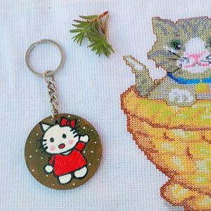 AVF Fashion Wear Cute Cartoon Round Keychain – Stylish Anime Inspired Key Holder