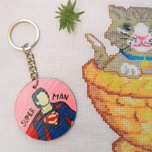 Superman “Super Man” Wooden Keychain – Hero Style Keyring | AVF Fashion Wear