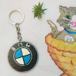 BMW Logo Wooden Keychain – Premium Car Lover Keyring | AVF Fashion Wear