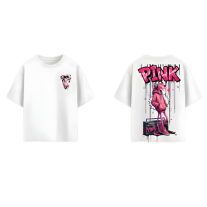 Urban Drip “Pink Street” Oversized Graphic T-Shirt