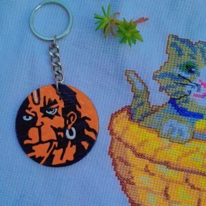 The Rudra Force: Premium Handcrafted Hanuman Vector Keychain