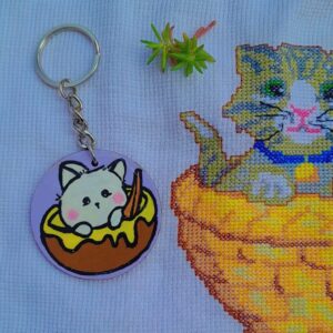 The Whisker-Basket Hand-Painted Charm